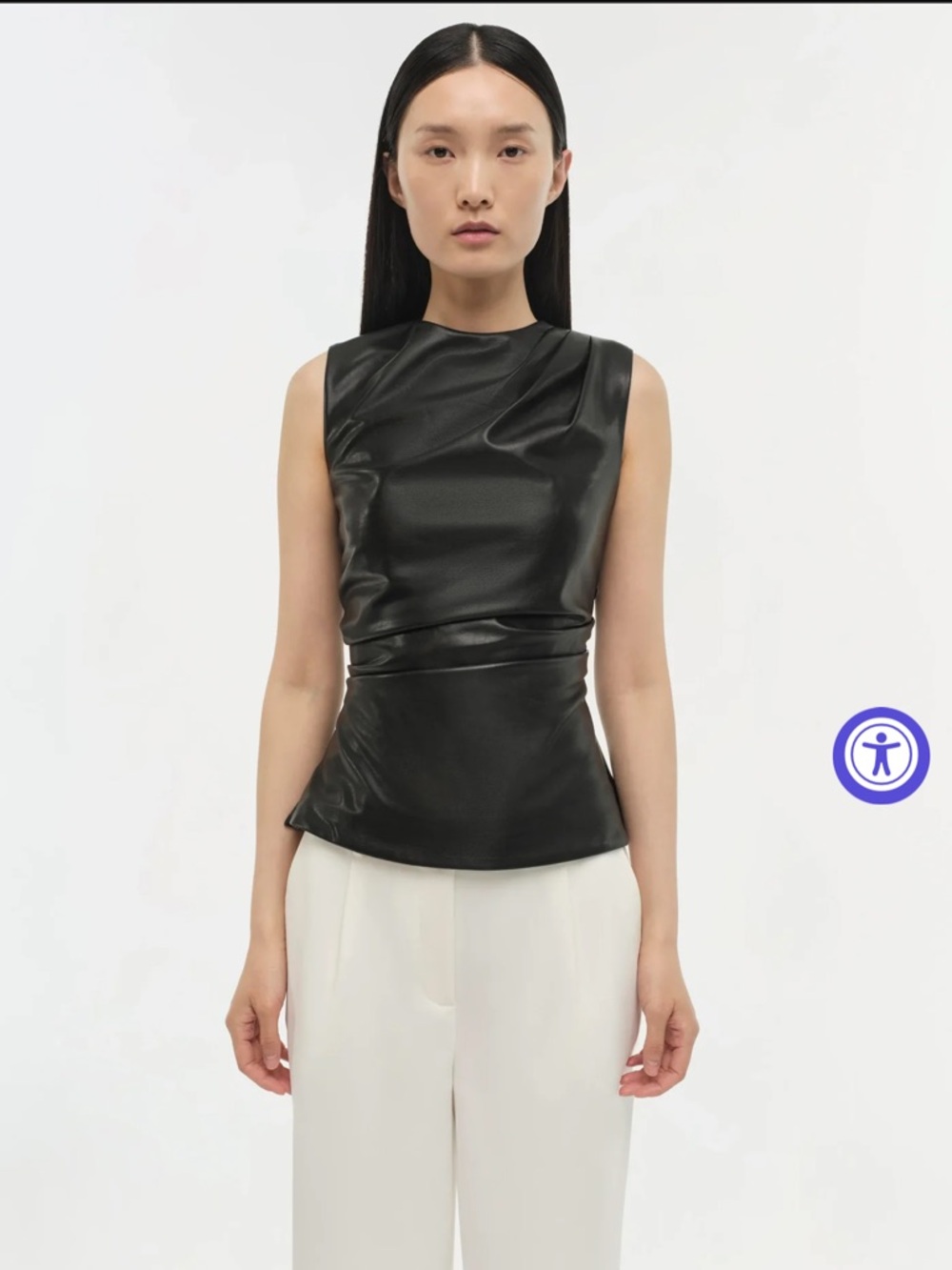 Slimkhai Faux Leather Top